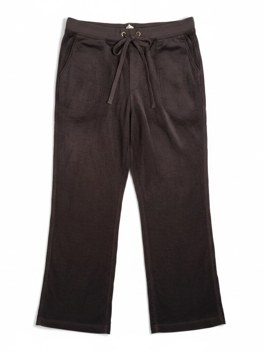 Relaxed Wide Leg Lounge Palazzo Trousers Crinkled Whimsigoth Boho LARGE in Brown
